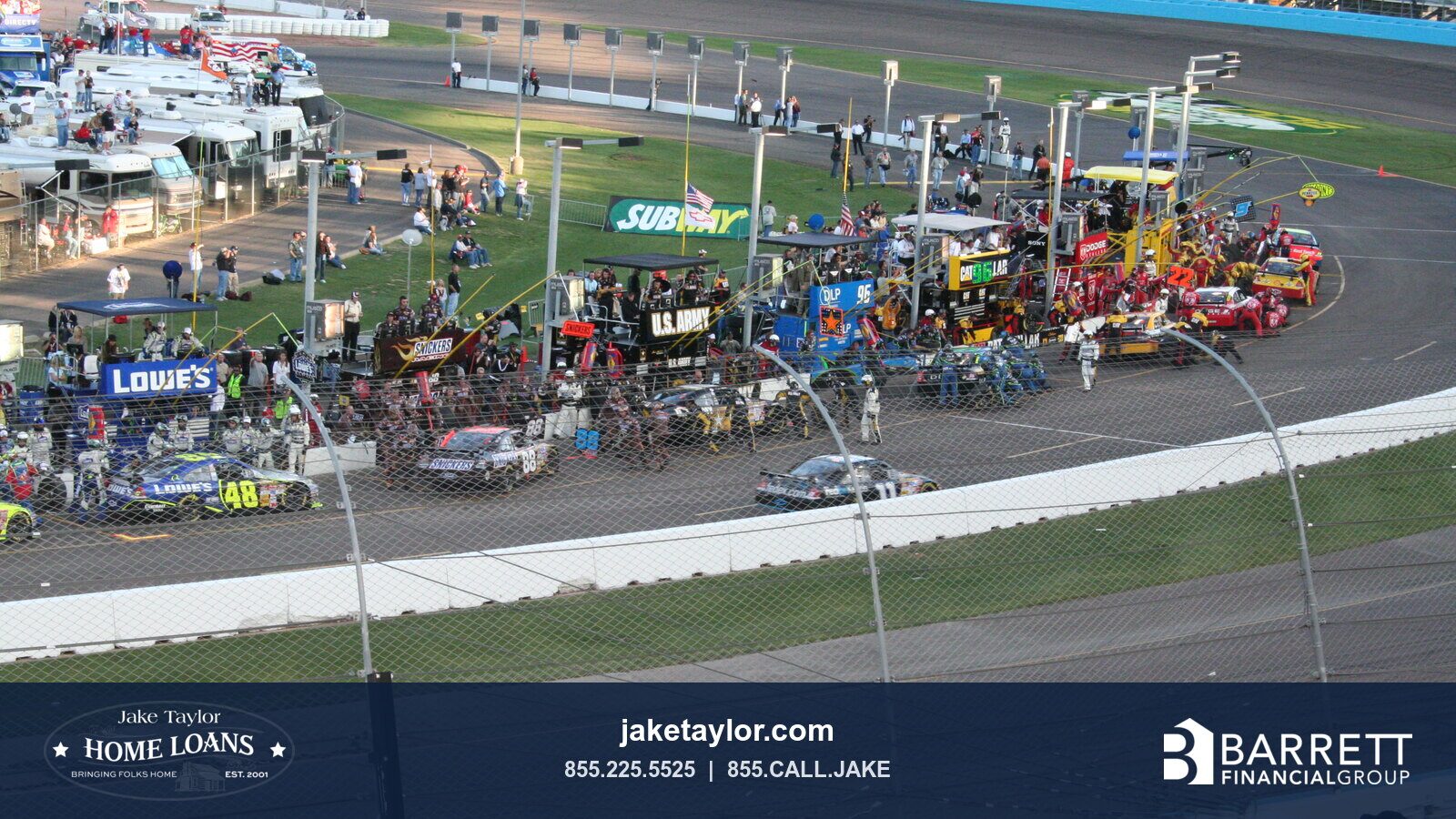 Pit road at Phoenix Raceway in Avondale, Arizona
