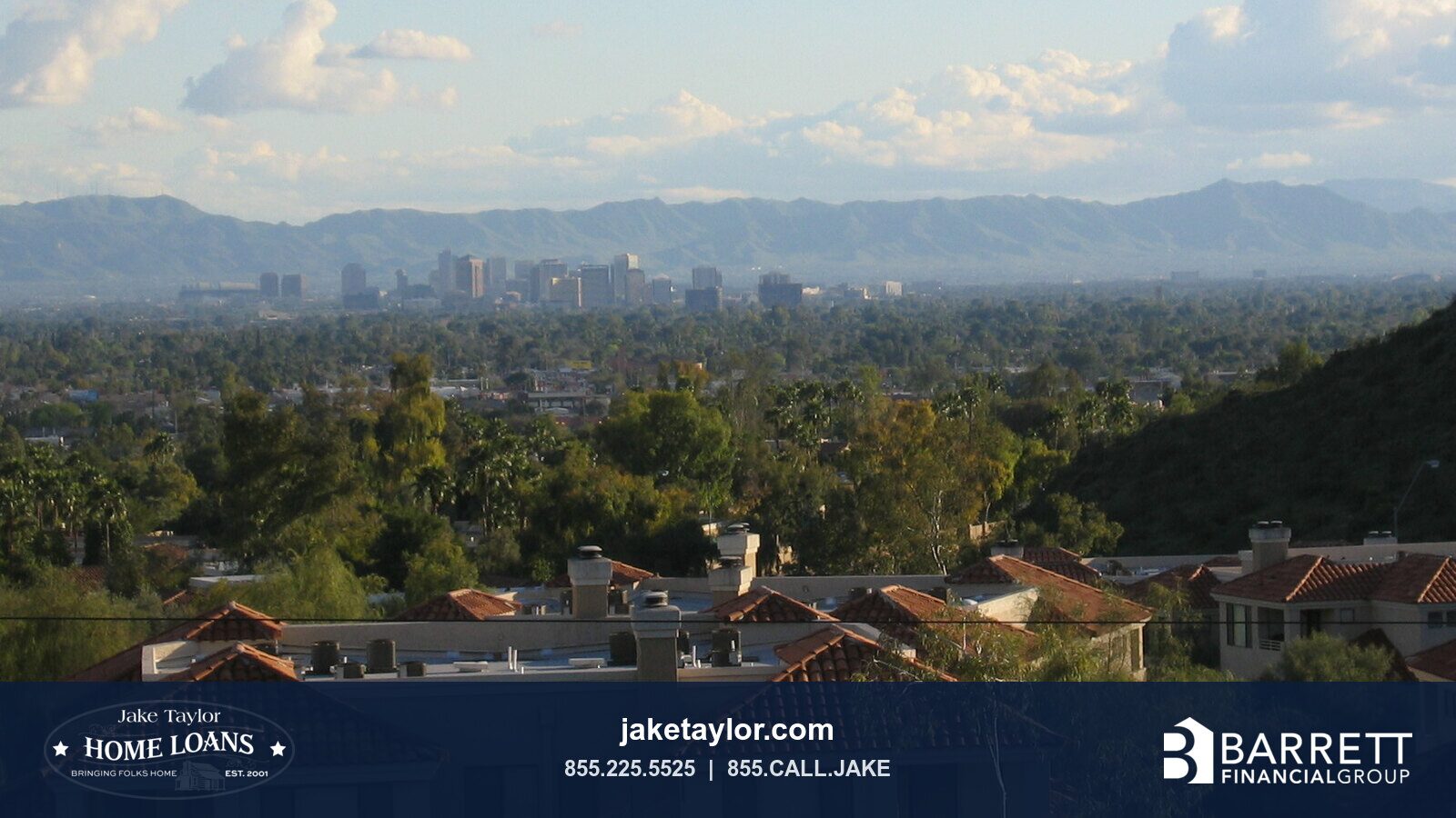 The view from North Mountain Preserve over Moon Valley toward downtown Phoenix, Arizona